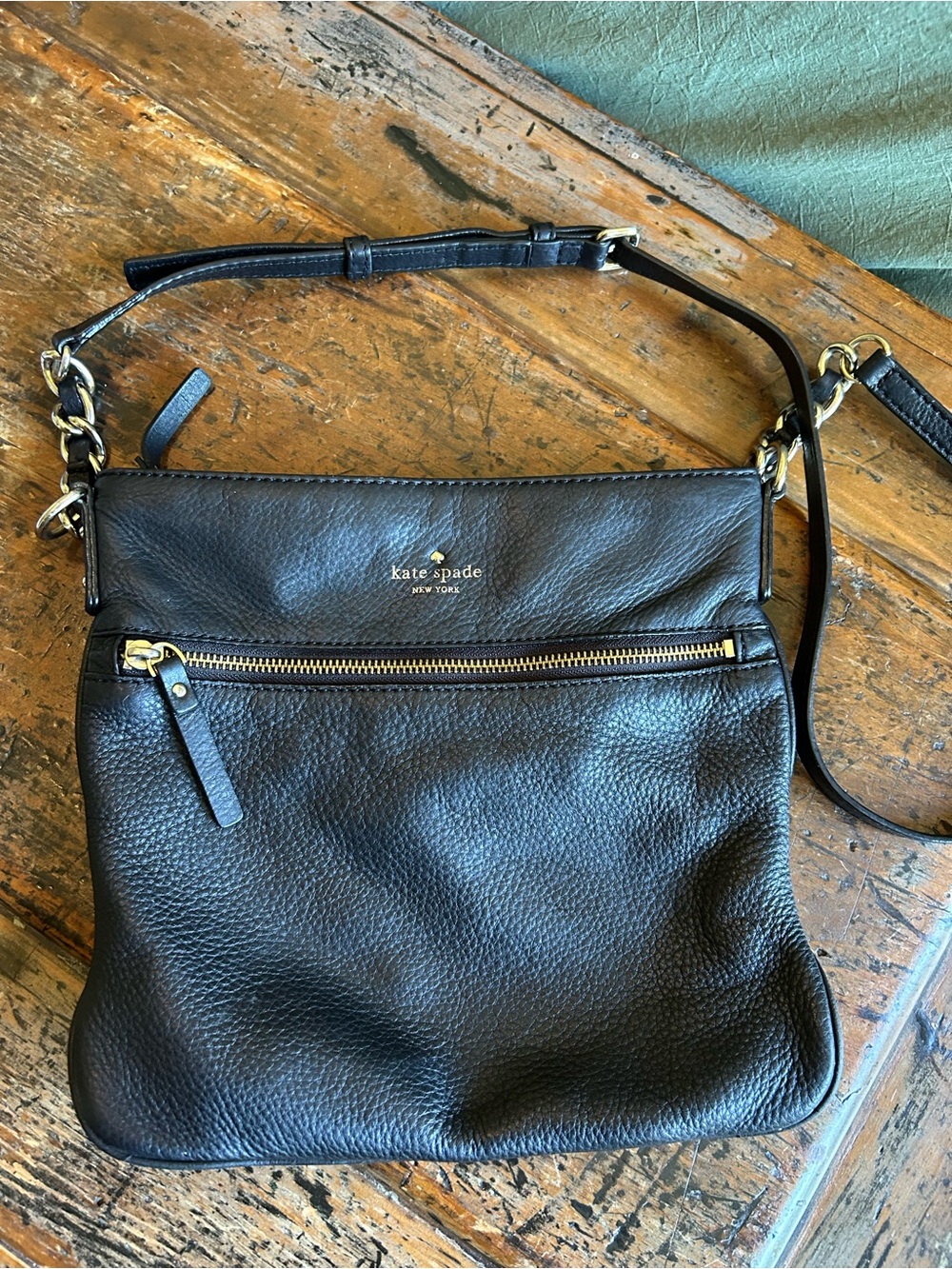 Kate Spade New York Jackson Street Melisse Black Pebbled Leather Crossbody